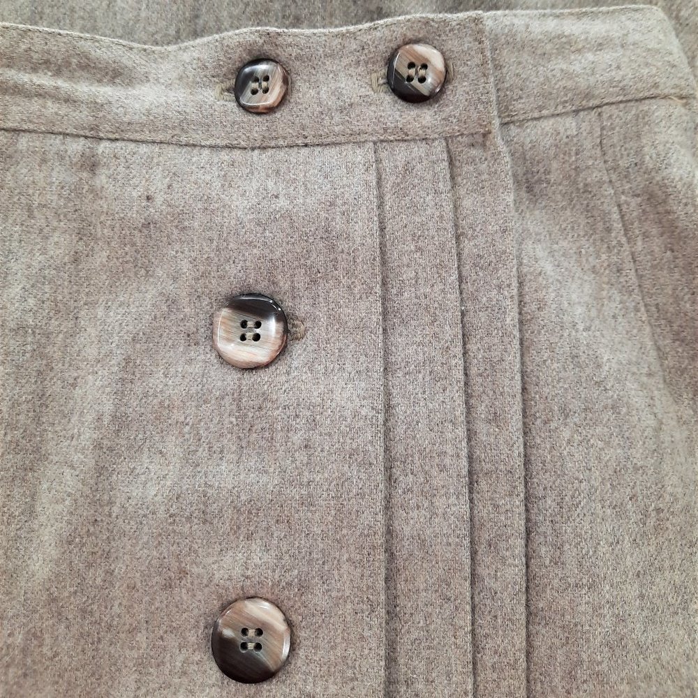 Vtg 70s wool button midi skirt - Newsport brand - Picture 3 of 12